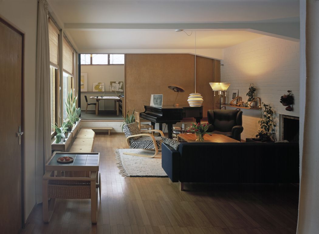 The interior of the Aalto House, Riihitie, Finland